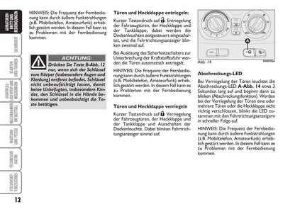 2010-2011 Fiat Idea Bedienungsanleitung | Deutsch