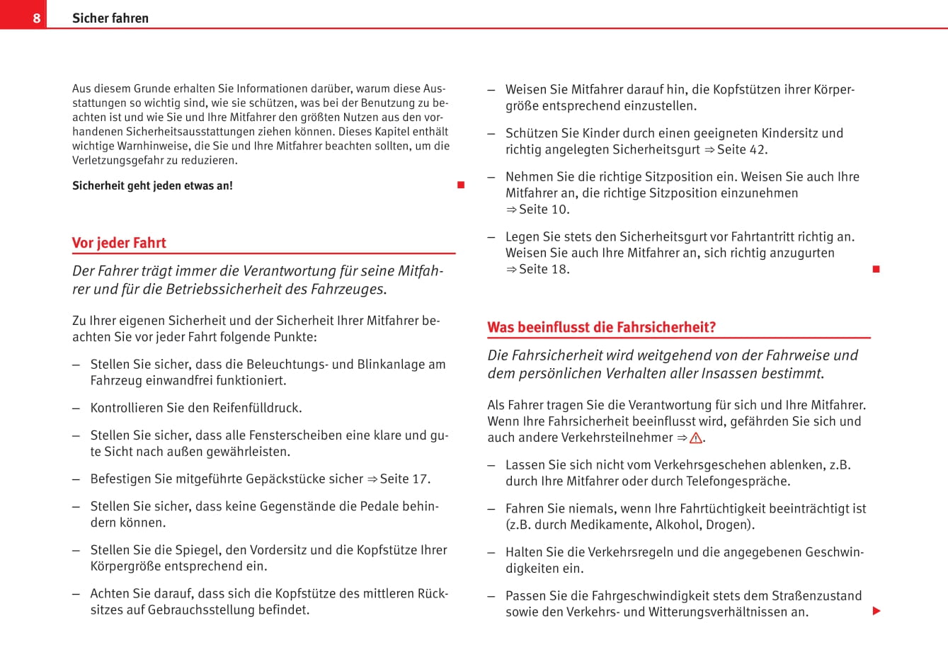 2011-2012 Seat Ibiza Owner's Manual | German