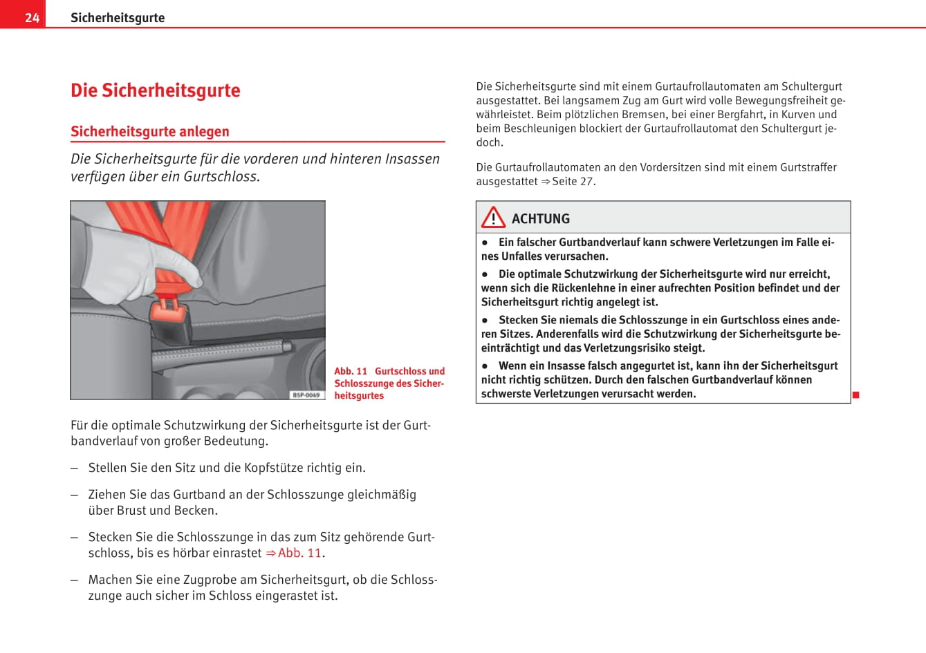 2011-2012 Seat Ibiza Owner's Manual | German