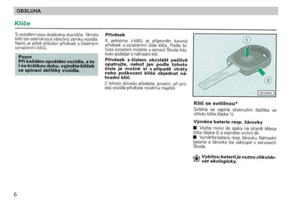 1998-1999 Skoda Felicia Gebruikershandleiding | Tsjechisch