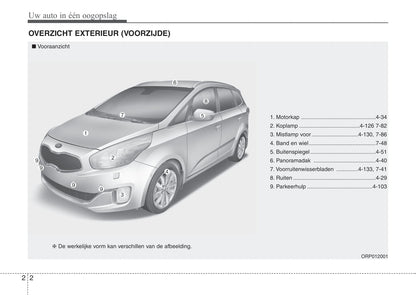 2013-2016 Kia Carens Manuel du propriétaire | Néerlandais