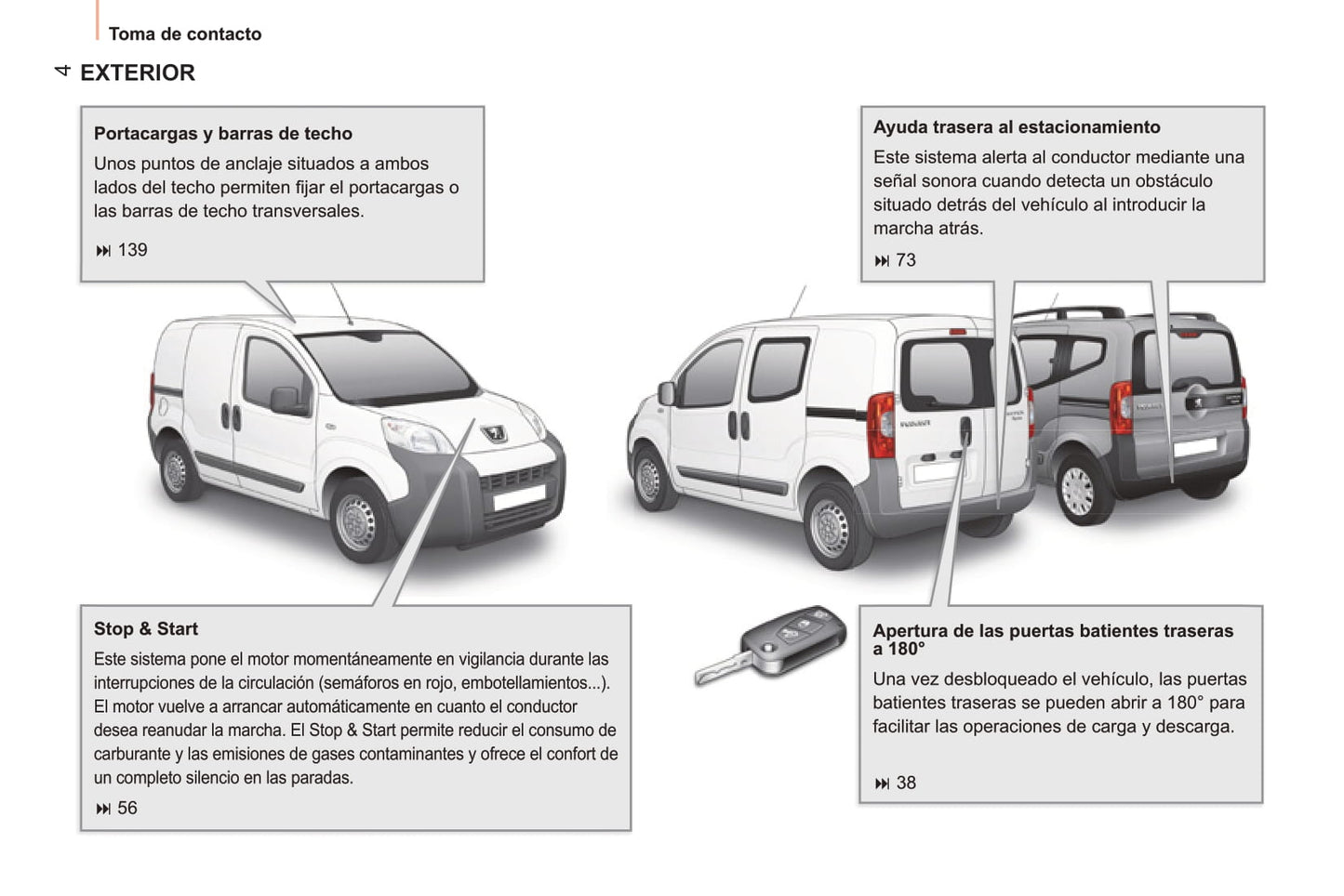 2014 Peugeot Bipper Bedienungsanleitung | Spanisch