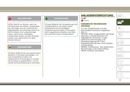 2016-2017 Jeep Renegade Owner's Manual | German