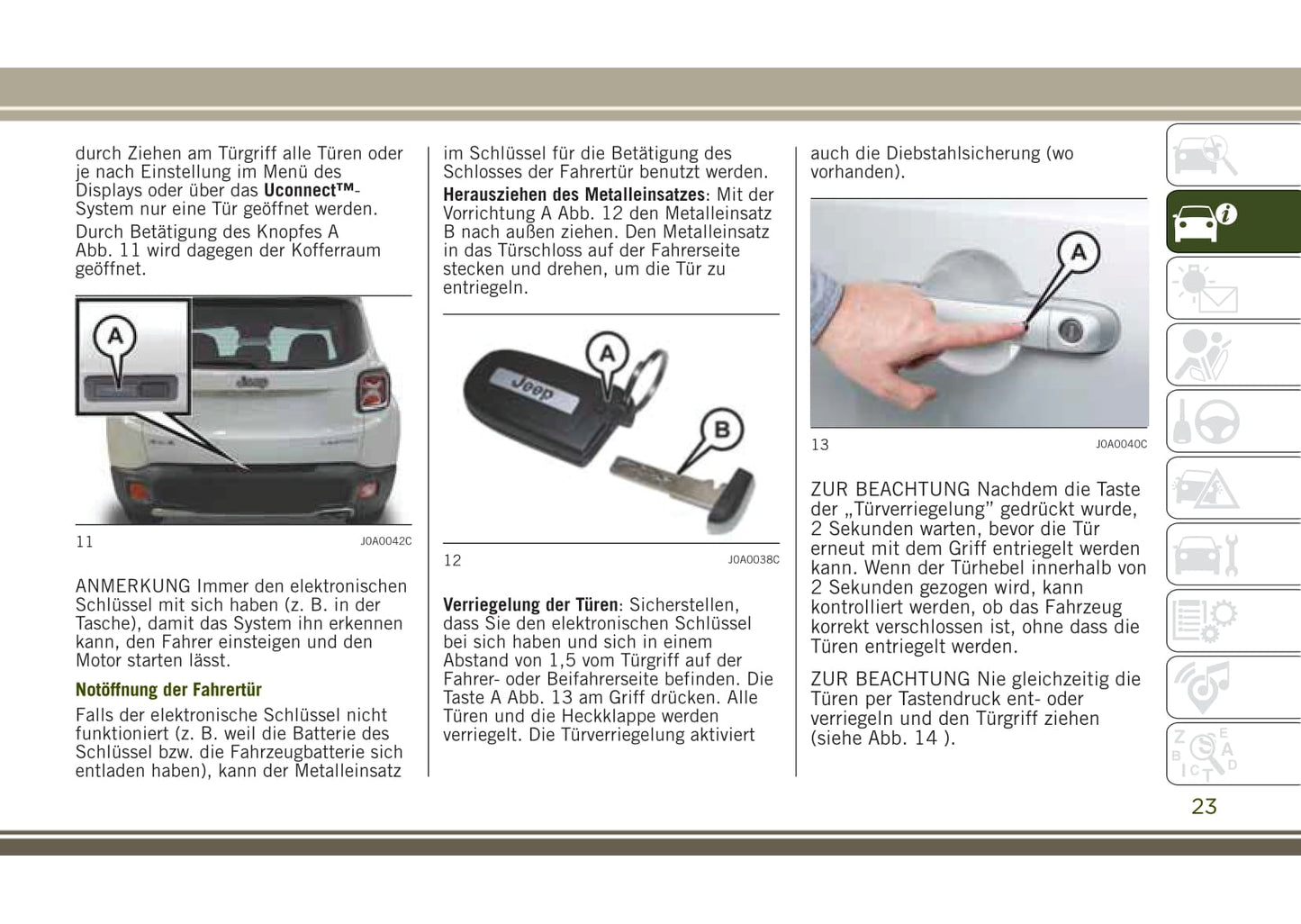 2016-2017 Jeep Renegade Owner's Manual | German