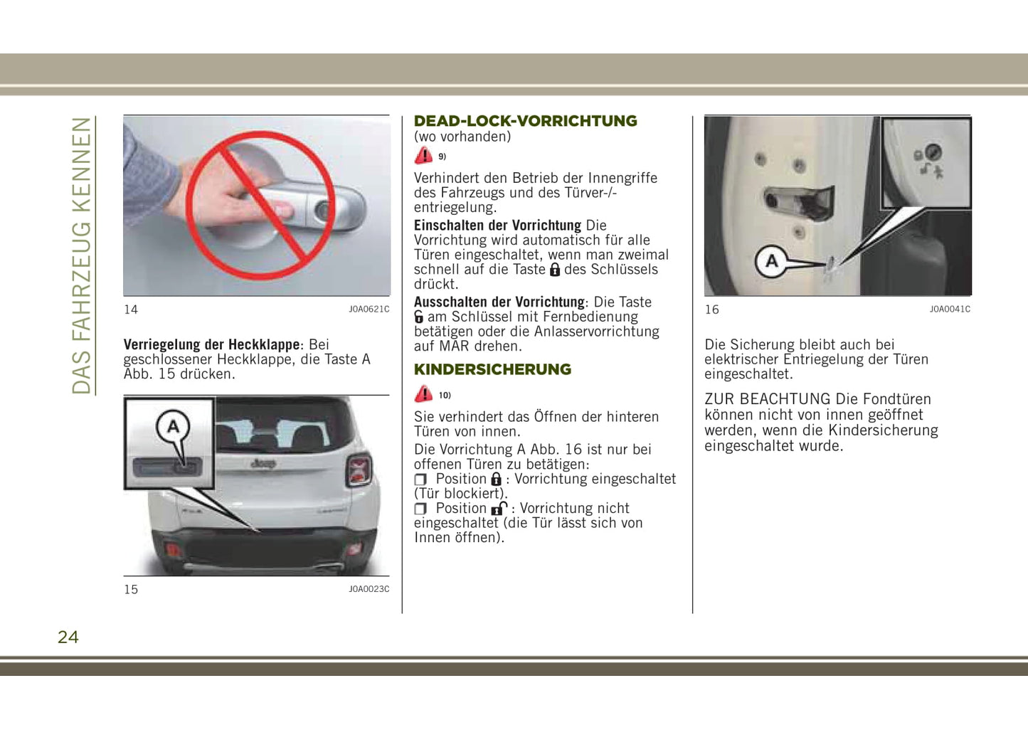 2016-2017 Jeep Renegade Owner's Manual | German