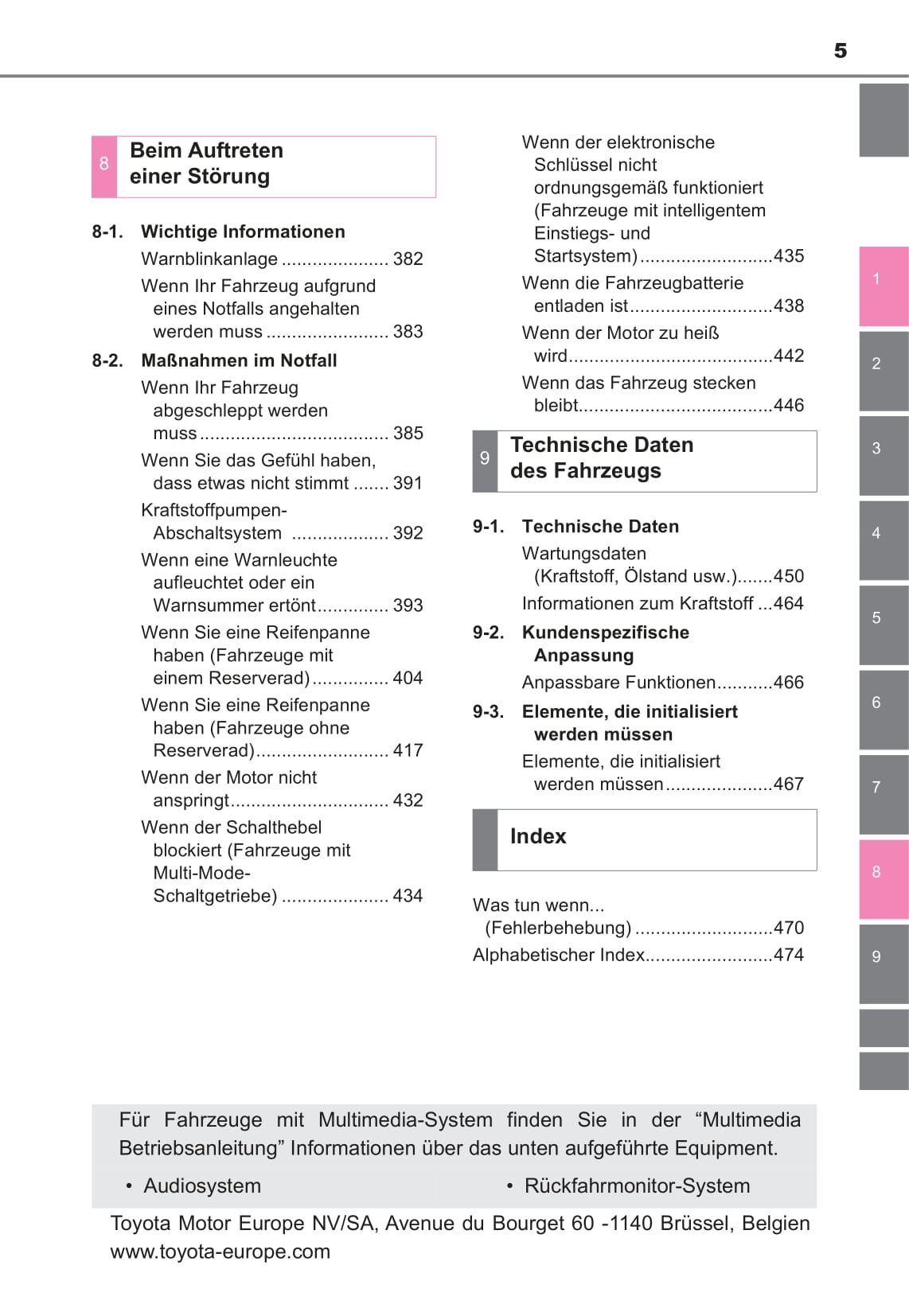 2017 Toyota Aygo Owner's Manual | German