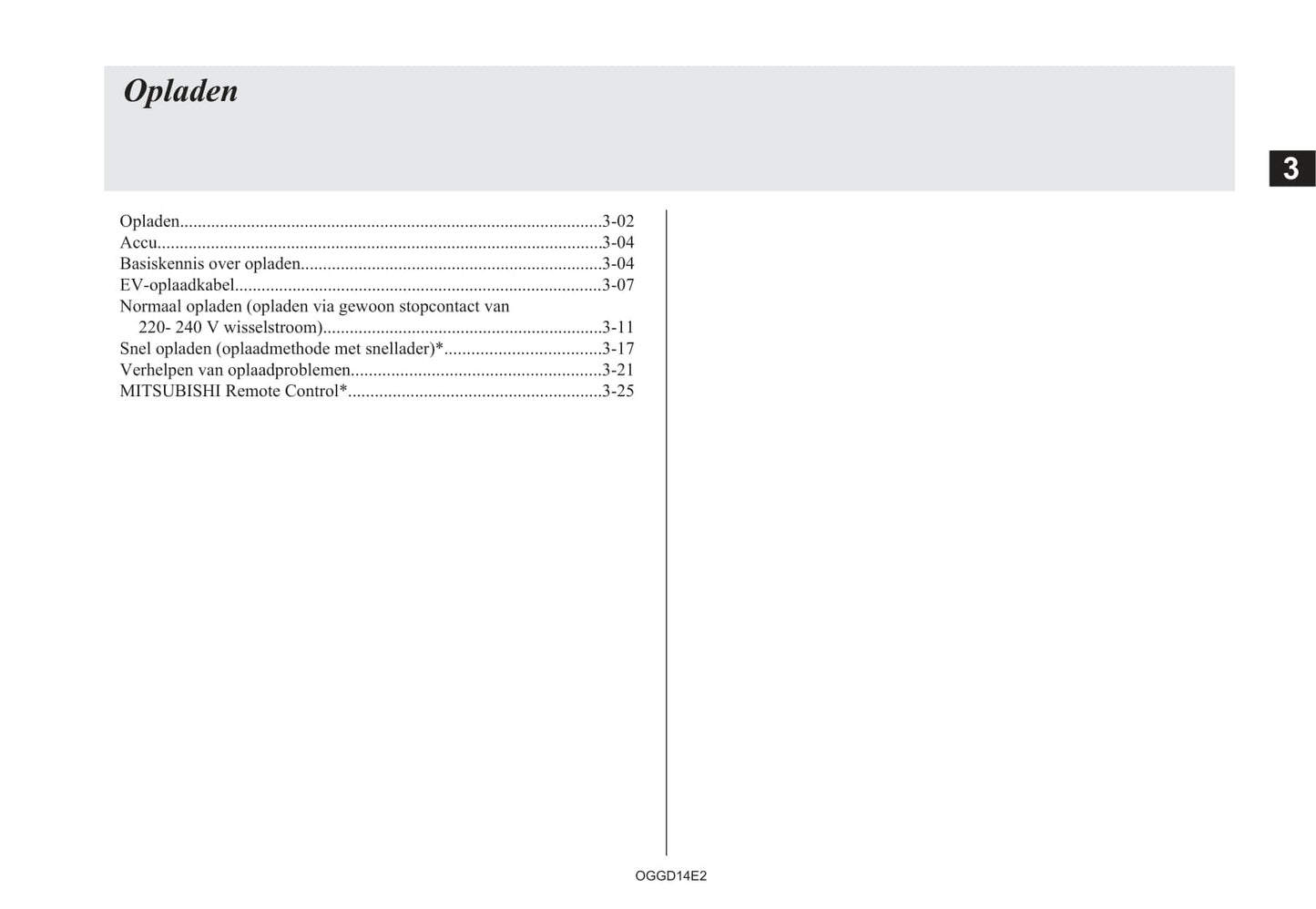 2012-2015 Mitsubishi Outlander PHEV Owner's Manual | Dutch