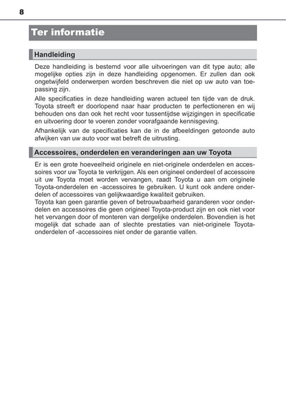 2019-2020 Toyota C-HR Owner's Manual | Dutch