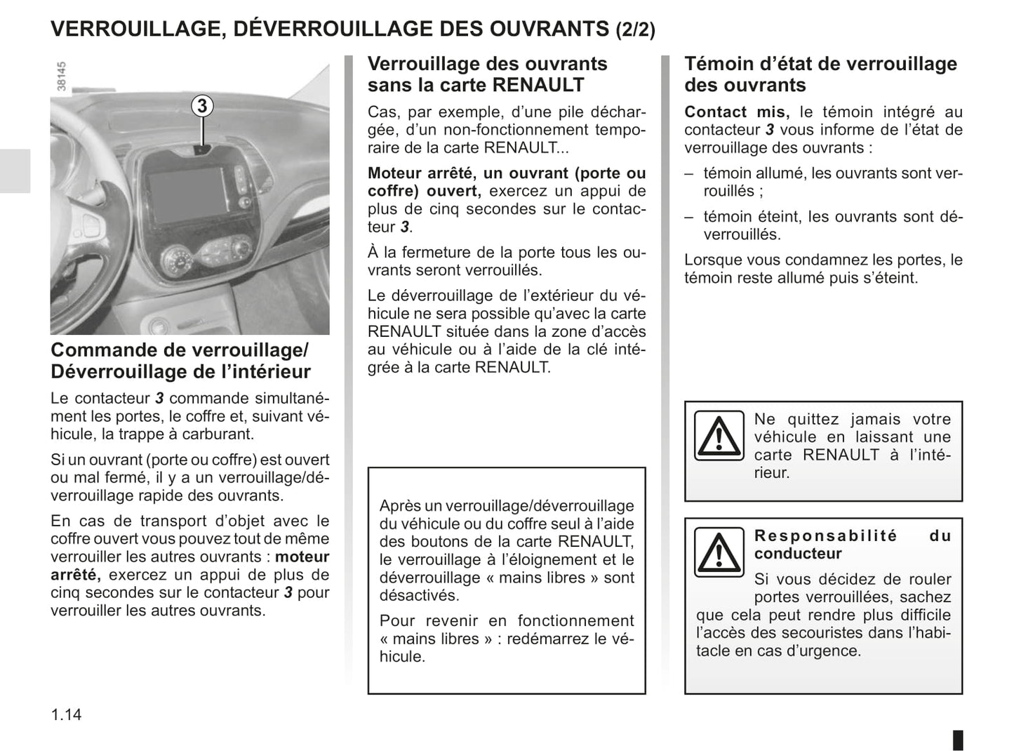 2016-2017 Renault Captur Owner's Manual | French