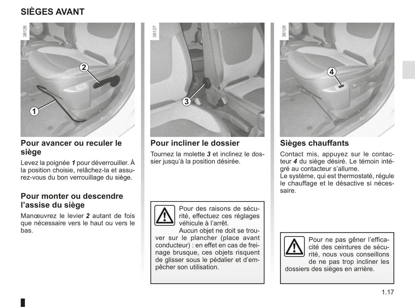 2016-2017 Renault Captur Owner's Manual | French