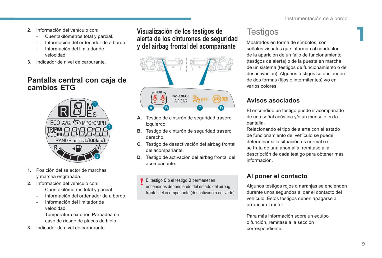 2018-2022 Peugeot 108 Owner's Manual | Spanish