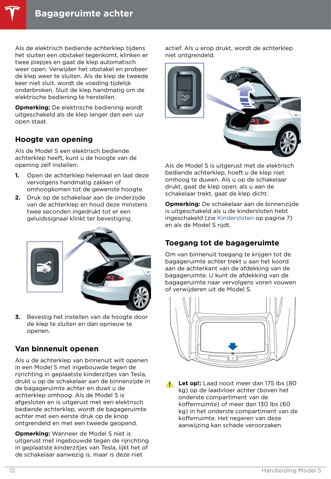 2016-2019 Tesla Model S Manuel du propriétaire | Néerlandais