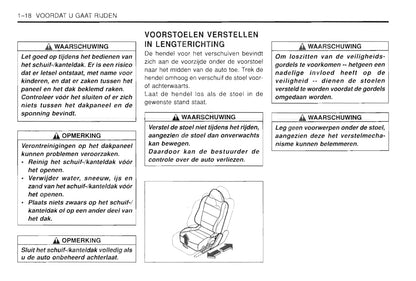 1997-2002 Daewoo Leganza Gebruikershandleiding | Nederlands