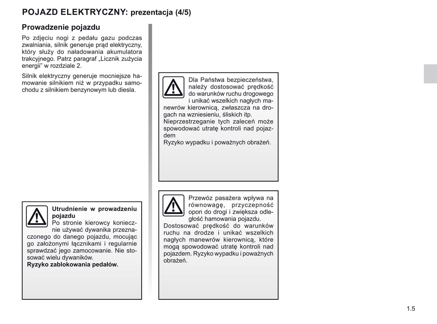 2020-2021 Renault Twizy Owner's Manual | Polish