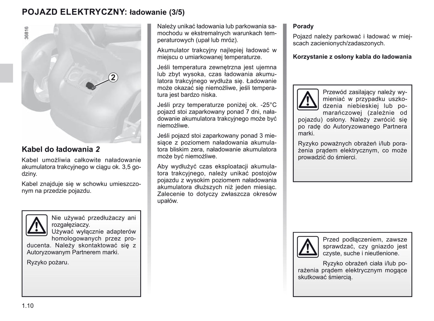 2020-2021 Renault Twizy Owner's Manual | Polish