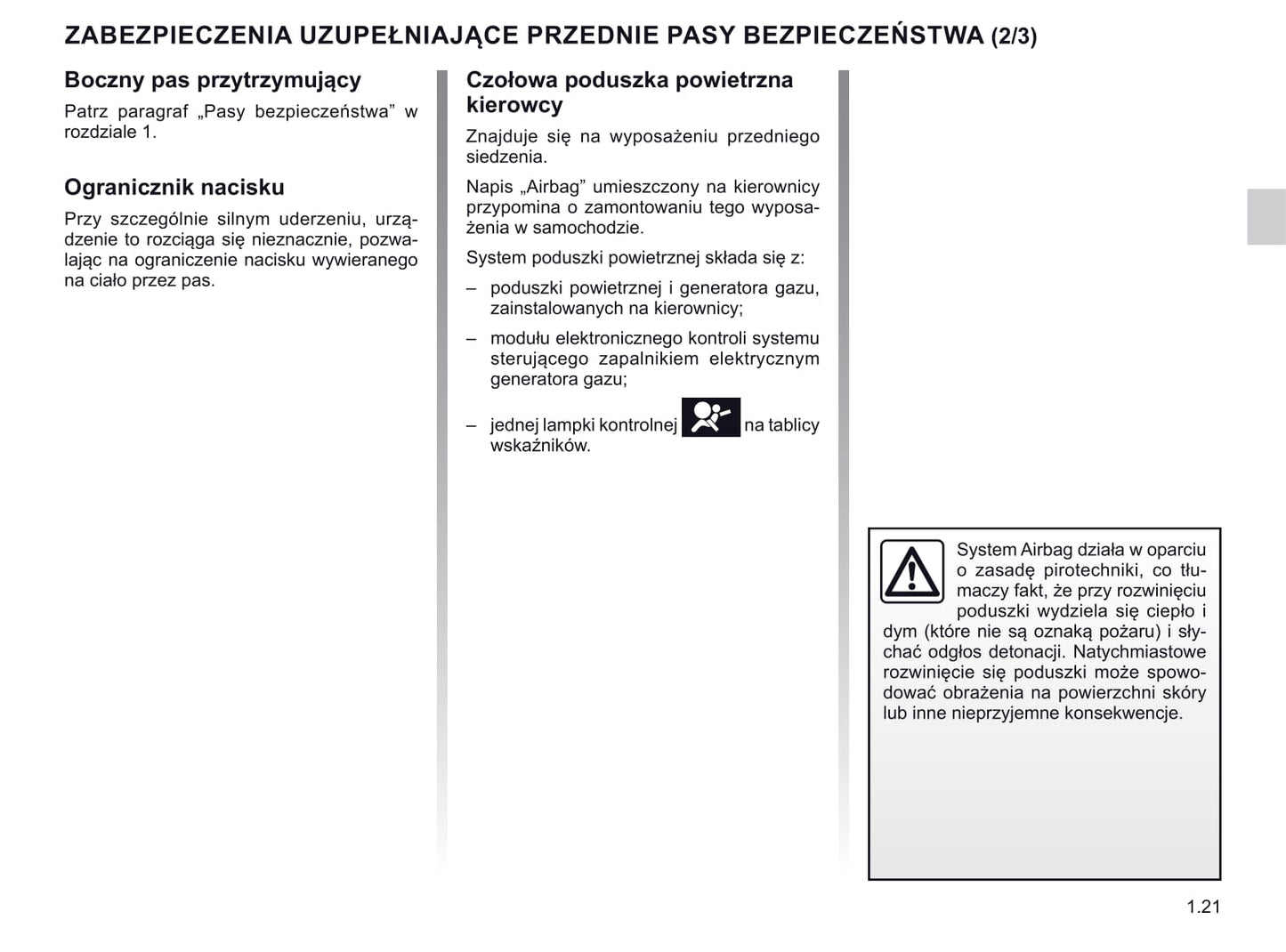 2020-2021 Renault Twizy Owner's Manual | Polish