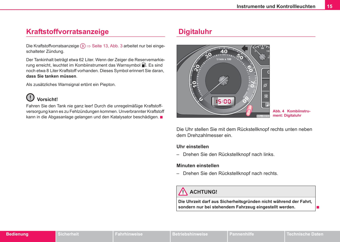 2003-2004 Skoda Suberb Gebruikershandleiding | Duits