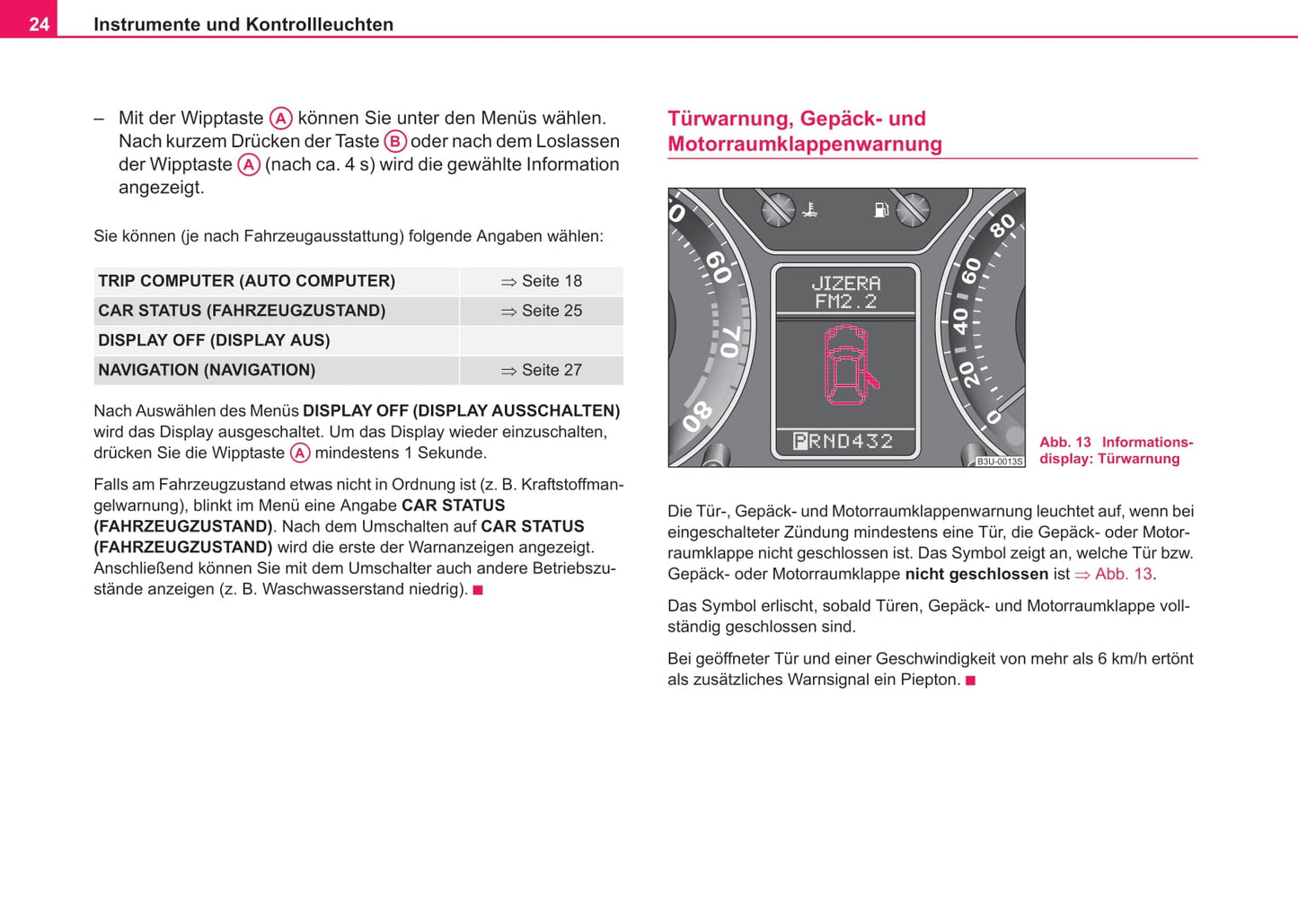 2003-2004 Skoda Suberb Gebruikershandleiding | Duits