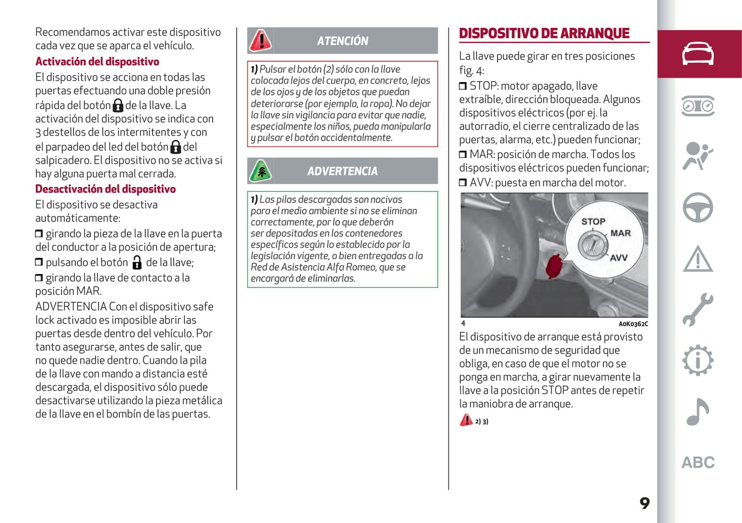 2016-2021 Alfa Romeo Giulietta Manuel du propriétaire | Espagnol