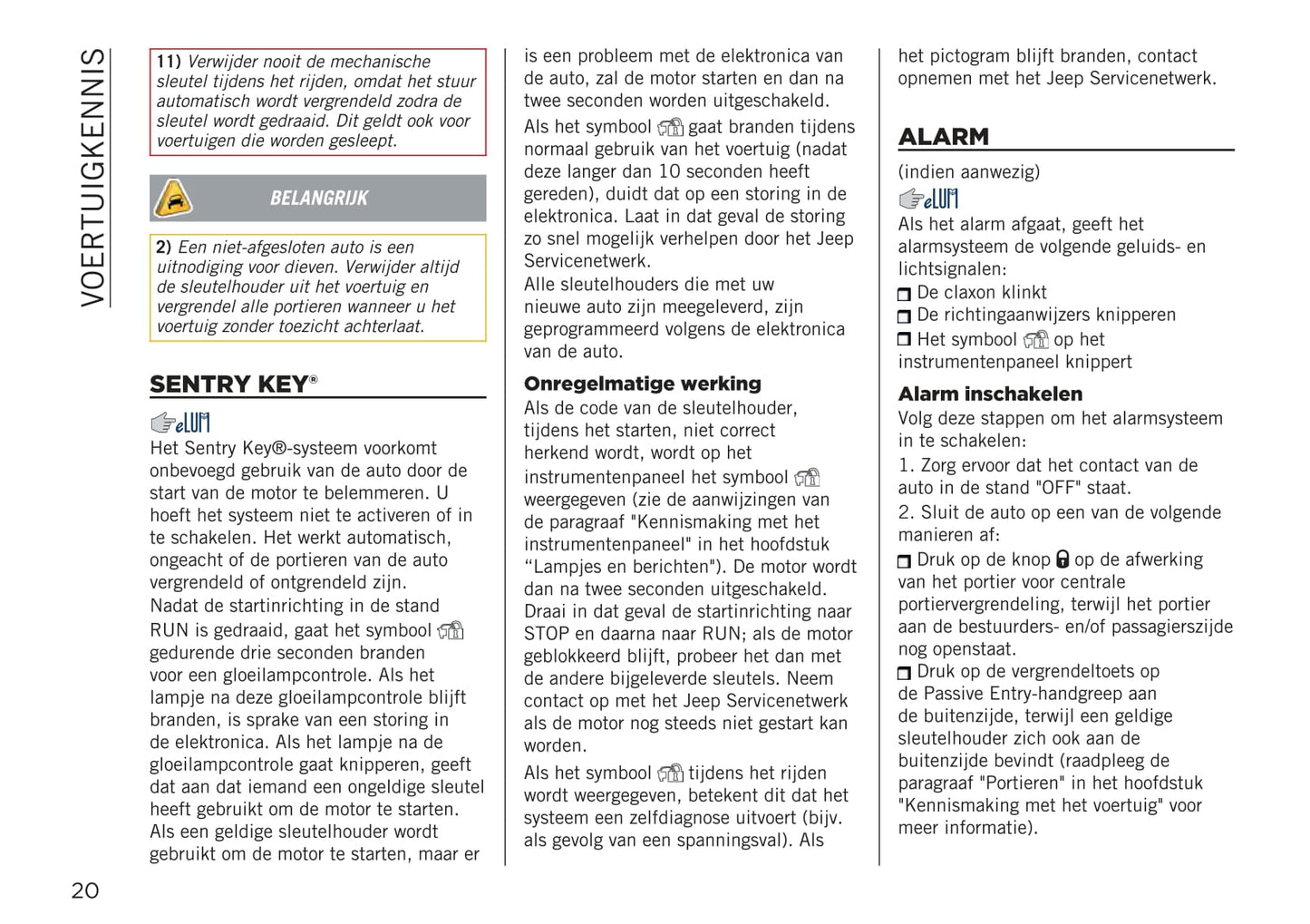 2020-2021 Jeep Compass Owner's Manual | Dutch