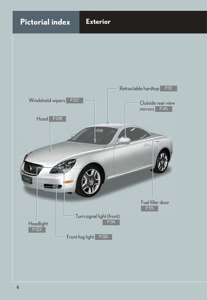 2009 Lexus SC 430 Manuel du propriétaire | Anglais