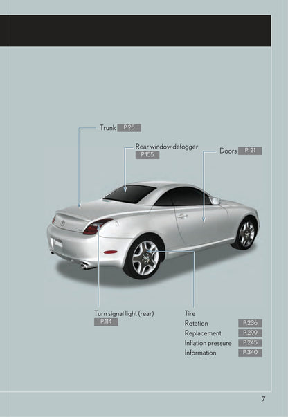 2009 Lexus SC 430 Manuel du propriétaire | Anglais