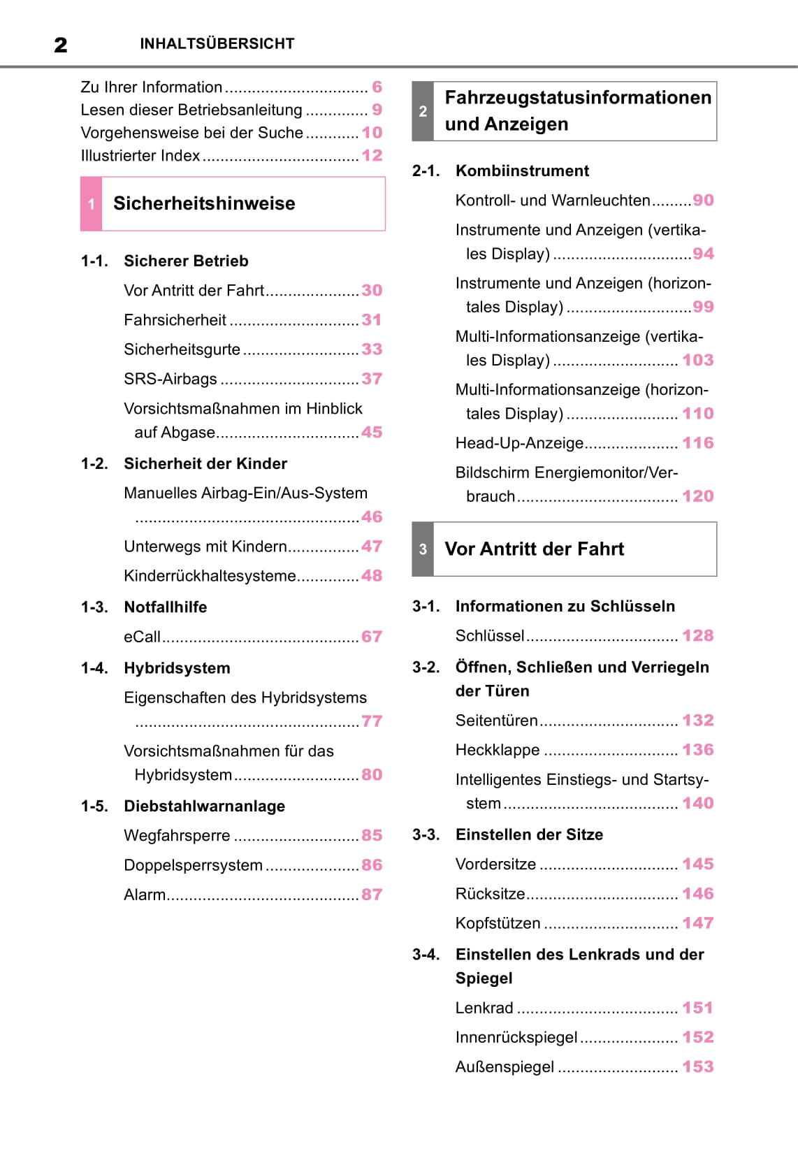 2020-2021 Toyota Yaris Hybrid Owner's Manual | German