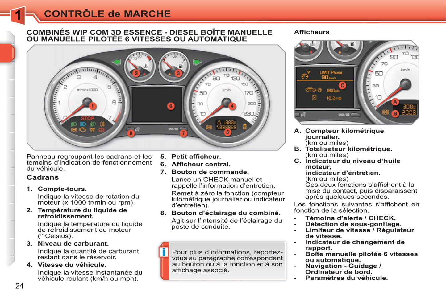 2010-2011 Peugeot 308 Owner's Manual | French