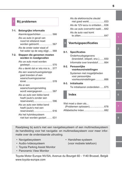 2021-2022 Toyota Prius Owner's Manual | Dutch