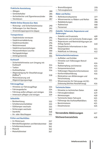 2016-2020 Volkswagen Tiguan Owner's Manual | German