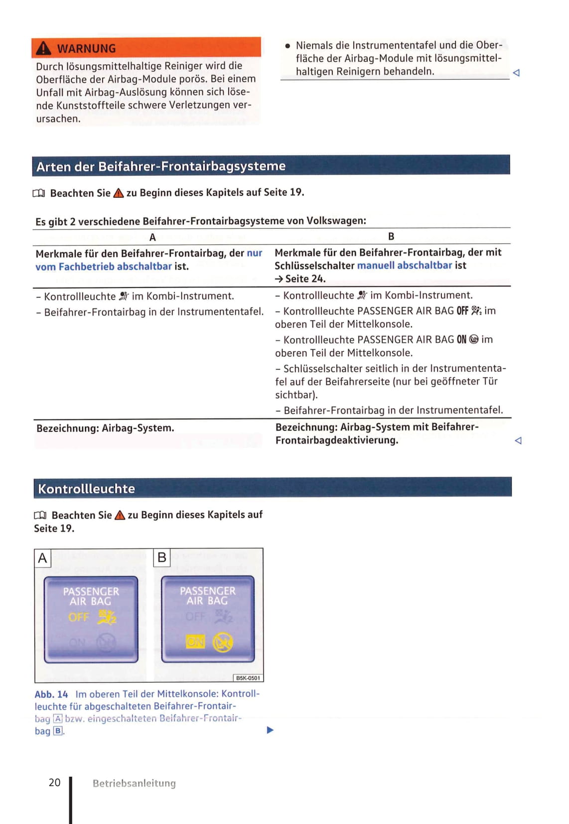 2016-2020 Volkswagen Tiguan Owner's Manual | German