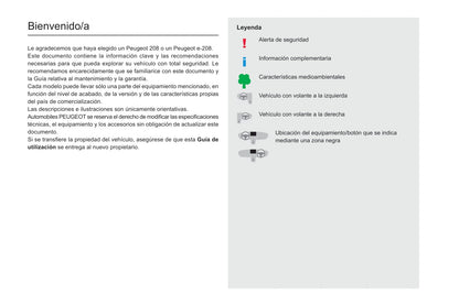 2021-2023 Peugeot 208/e-208 Owner's Manual | Spanish