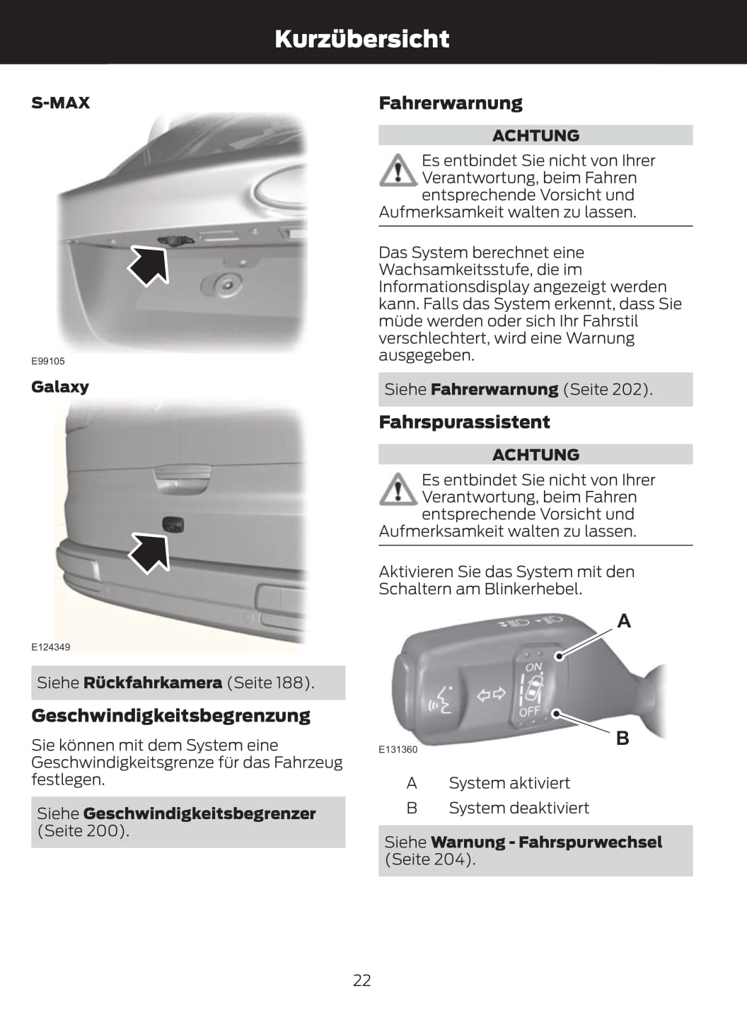 2011-2012 Ford Galaxy/S-Max Owner's Manual | German