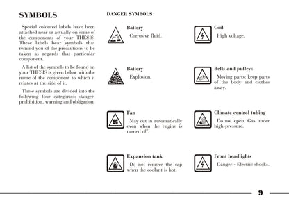 2008-2012 Lancia Thesis Owner's Manual | English