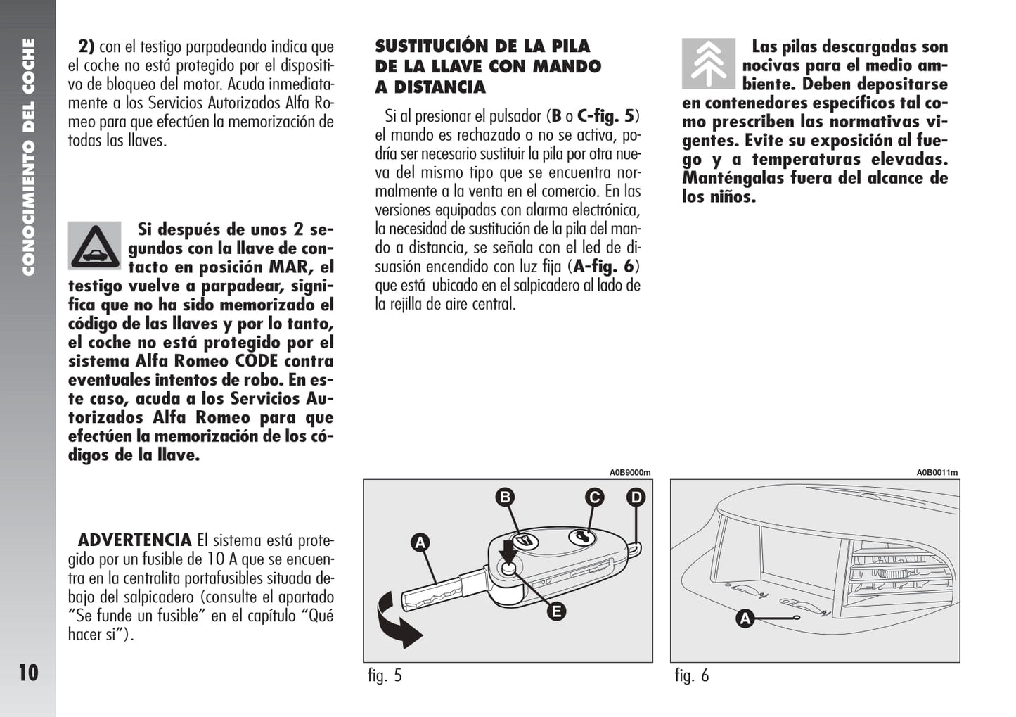 2004-2007 Alfa Romeo 156 Owner's Manual | Spanish