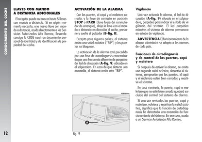 2004-2007 Alfa Romeo 156 Owner's Manual | Spanish