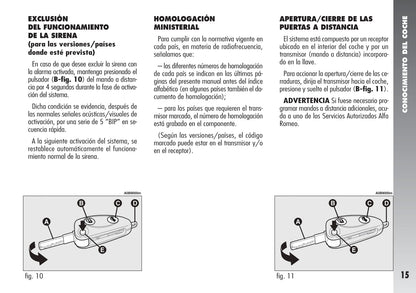 2004-2007 Alfa Romeo 156 Owner's Manual | Spanish