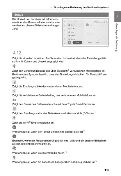 Toyota bZ4X Multimedia Bedienungsanleitung 2022 - 2023