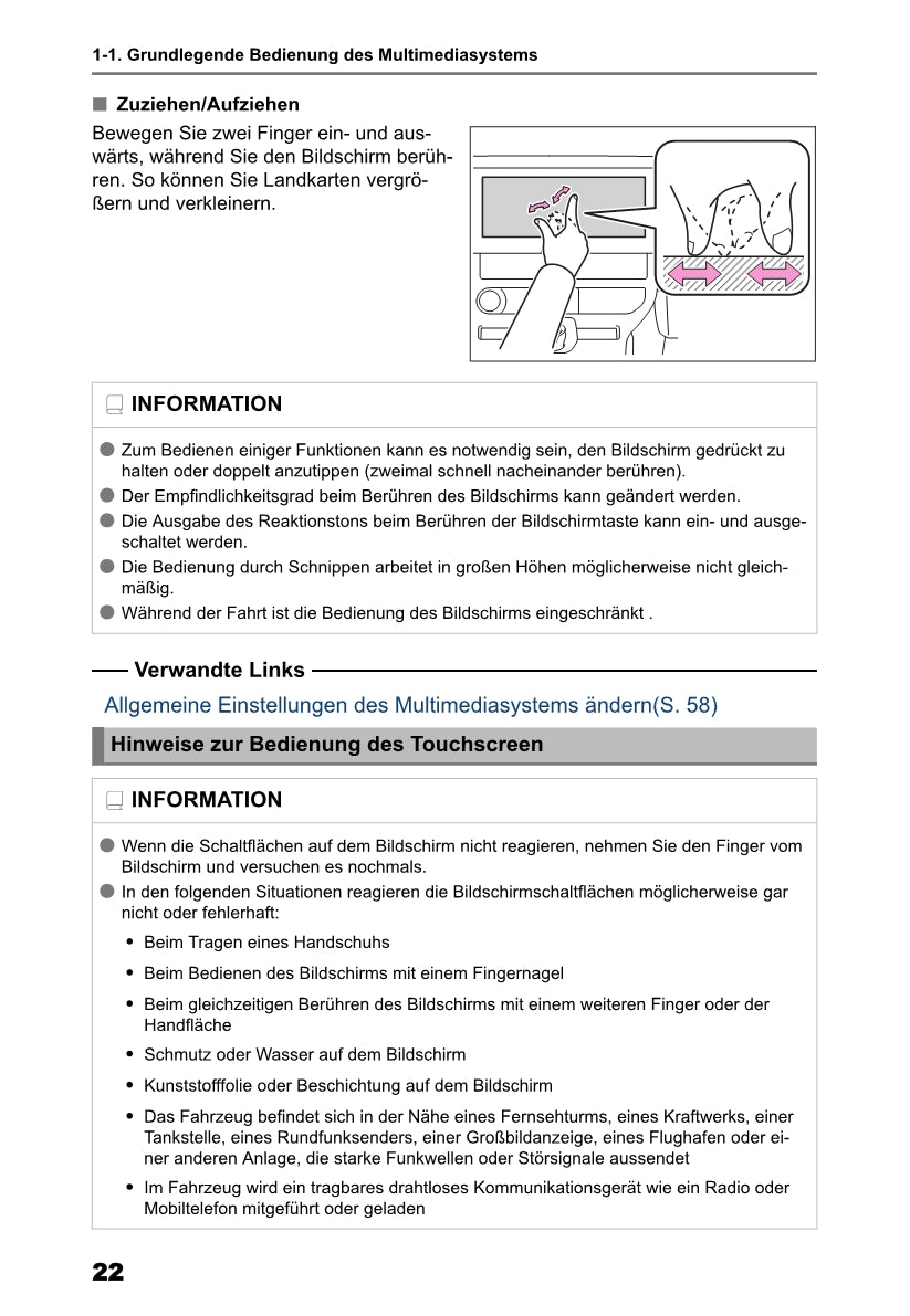 Toyota bZ4X Multimedia Bedienungsanleitung 2022 - 2023