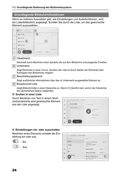 Toyota bZ4X Multimedia Bedienungsanleitung 2022 - 2023