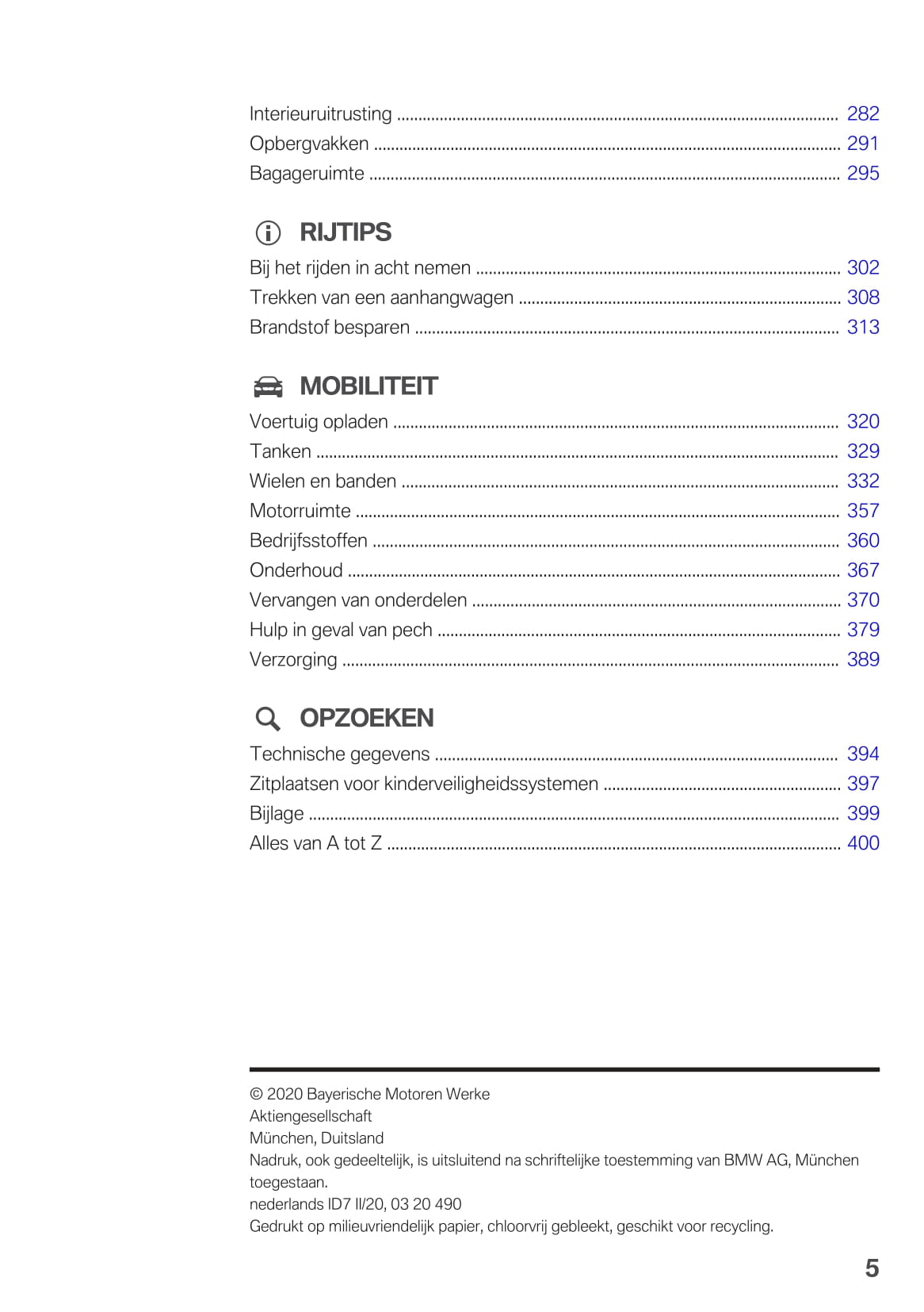 2020 BMW X3 Plug-in Hybrid Owner's Manual | Dutch