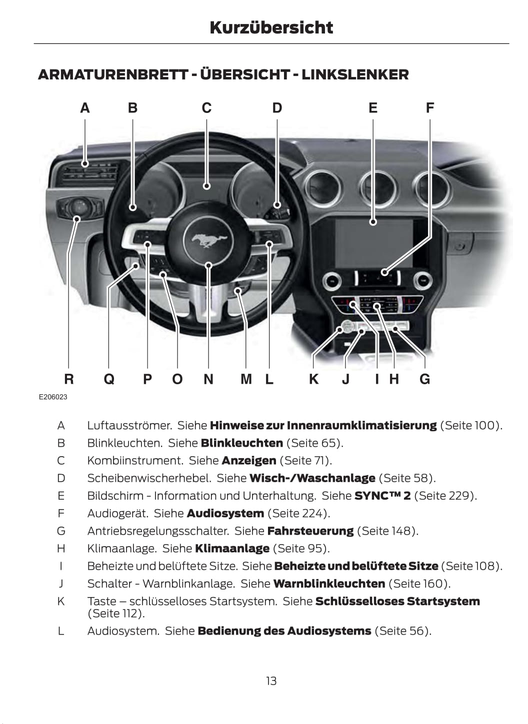 2015-2016 Ford Mustang Owner's Manual | German