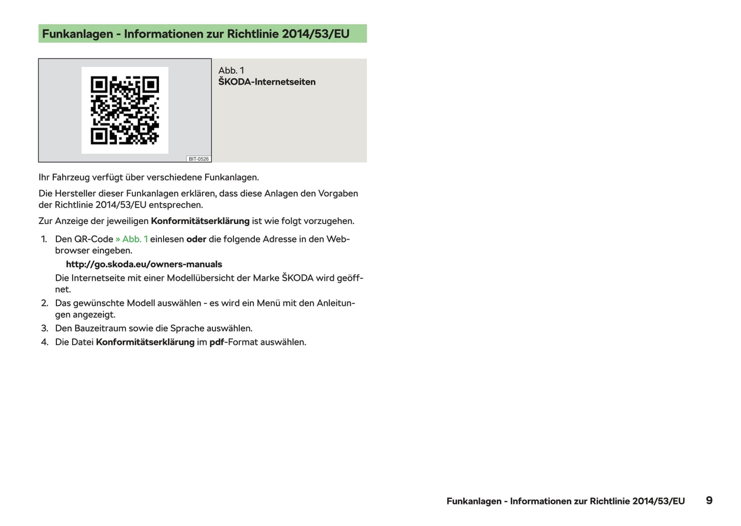 2017-2018 Skoda Octavia Owner's Manual | German