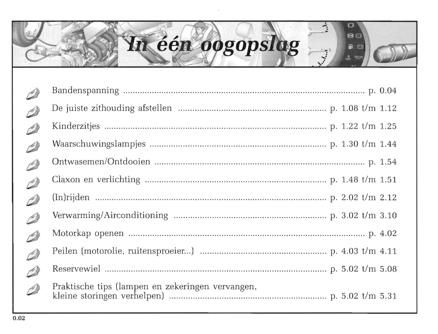 1998-1999 Renault Clio Owner's Manual | Dutch