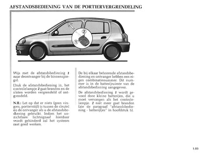 1998-1999 Renault Clio Owner's Manual | Dutch