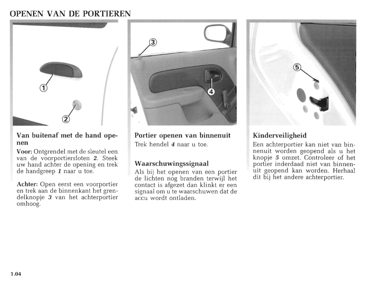 1998-1999 Renault Clio Owner's Manual | Dutch