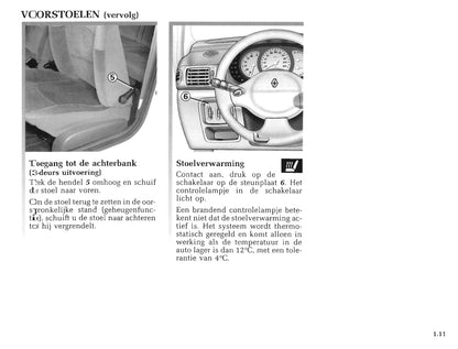 1998-1999 Renault Clio Owner's Manual | Dutch