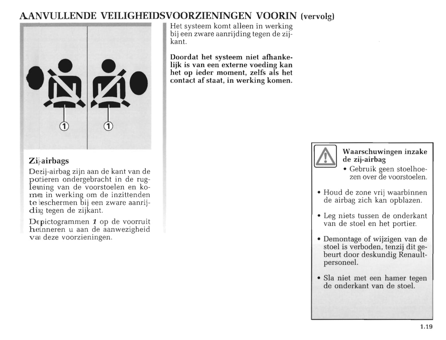 1998-1999 Renault Clio Owner's Manual | Dutch