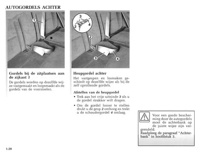 1998-1999 Renault Clio Owner's Manual | Dutch