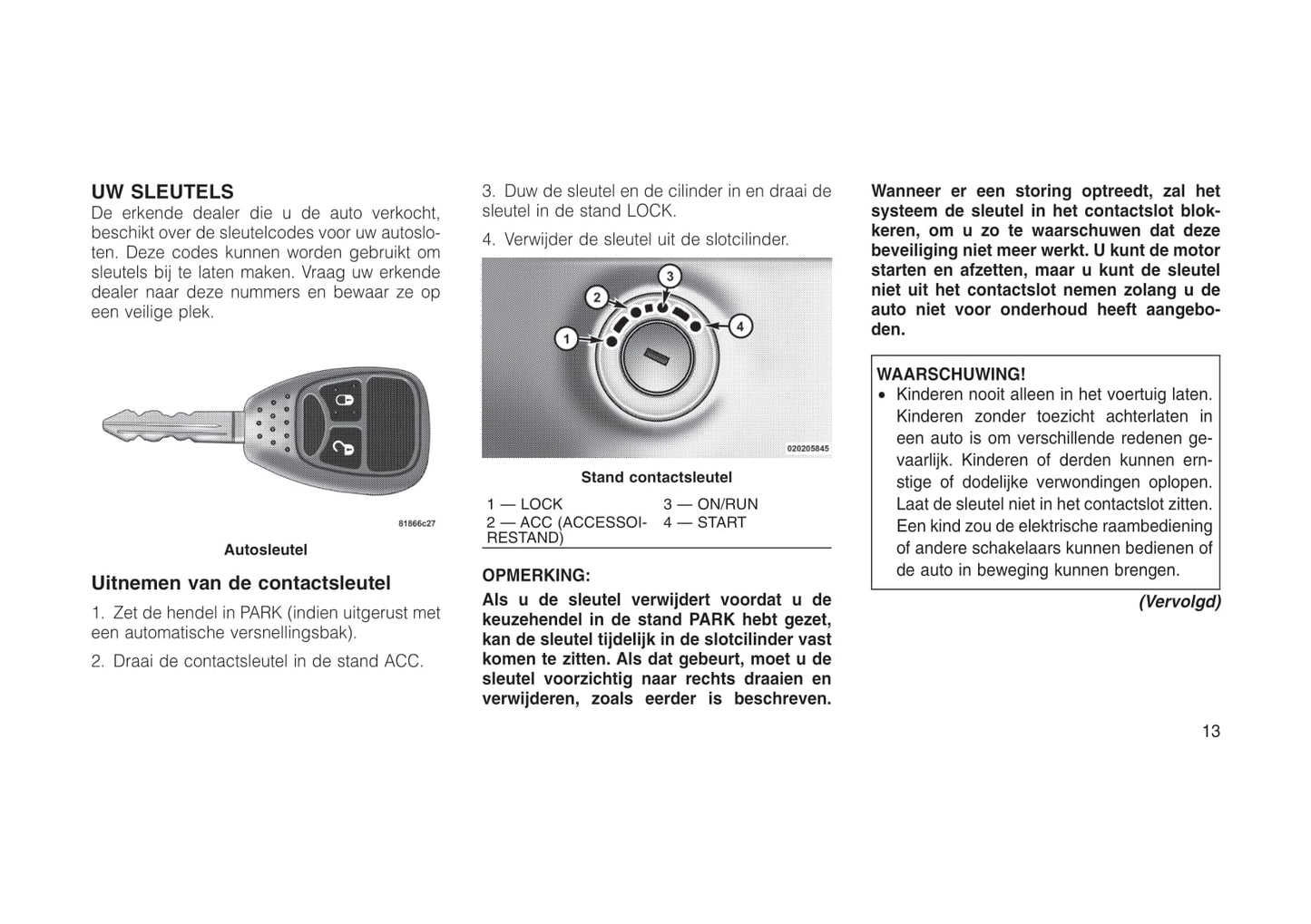 2011-2012 Jeep Compass Owner's Manual | Dutch